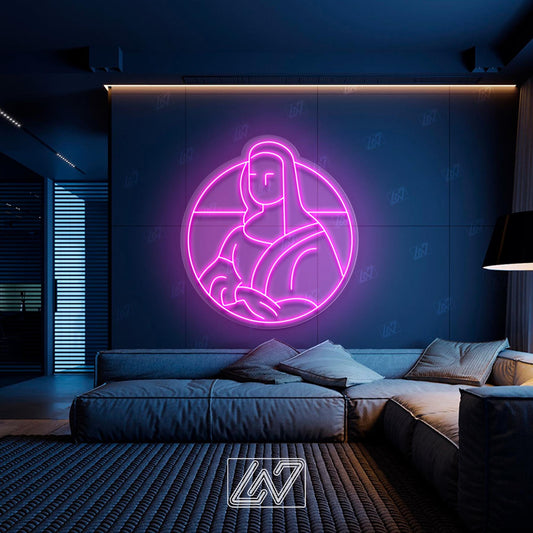 Mona Lisa neon sign adds artistic flair to modern interiors and makes a great gift.