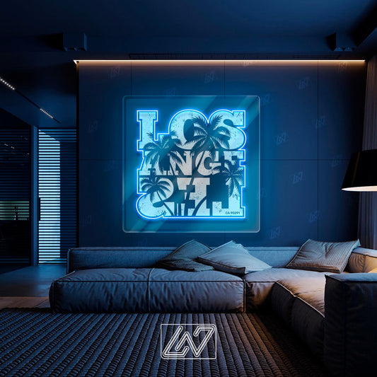 Los Angeles neon sign ideal for home decor and trendy gifts.