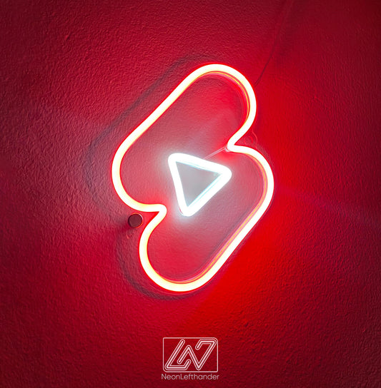 YouTube Shorts - LED Neon Sign, Youtube Wall Decor, YouTube Shorts Wall Light, Led Neon Sign Bedroom, Led Wall light, Mother Days Gift