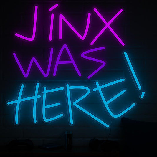 Jinx LED Neon Sign Wall Light, Gamer Room Decor Inspired by Arcane and League of Legends, Bold Anime Vibes for Stream Setup or Bedroom