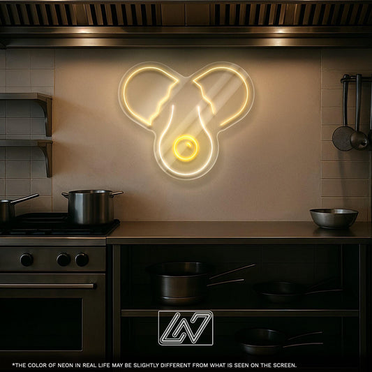 Egg LED Neon Sign – Funny Kitchen Wall Light with Cracked Egg Design – Unique Gift for Foodies, Chefs, or Breakfast Lovers