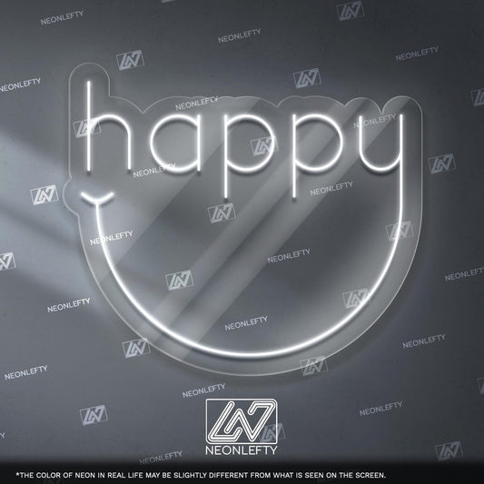 Happy Neon Sign