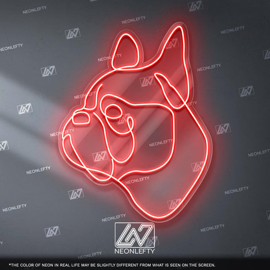 French Bulldog neon sign, perfect for dog lovers and stylish decor.