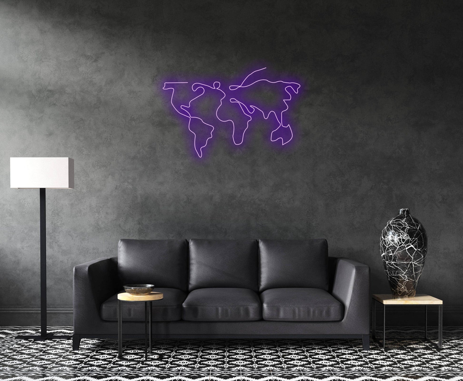 World Map Neon Sign, The World Sign Neon Light, Led Neon Sign Light, College/University Neon Light, Office Home Wall Neon Decor