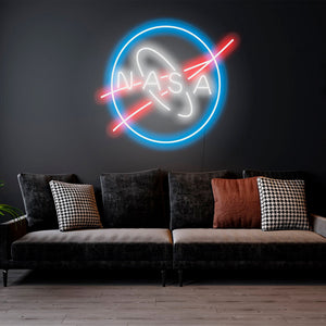 Nasa logo - LED Neon sign, Nasa neon sign, Nasa neon light, Nasa led sign, Nasa led neon sign,Nasa wall art,Nasa wall decor,Neon sign light