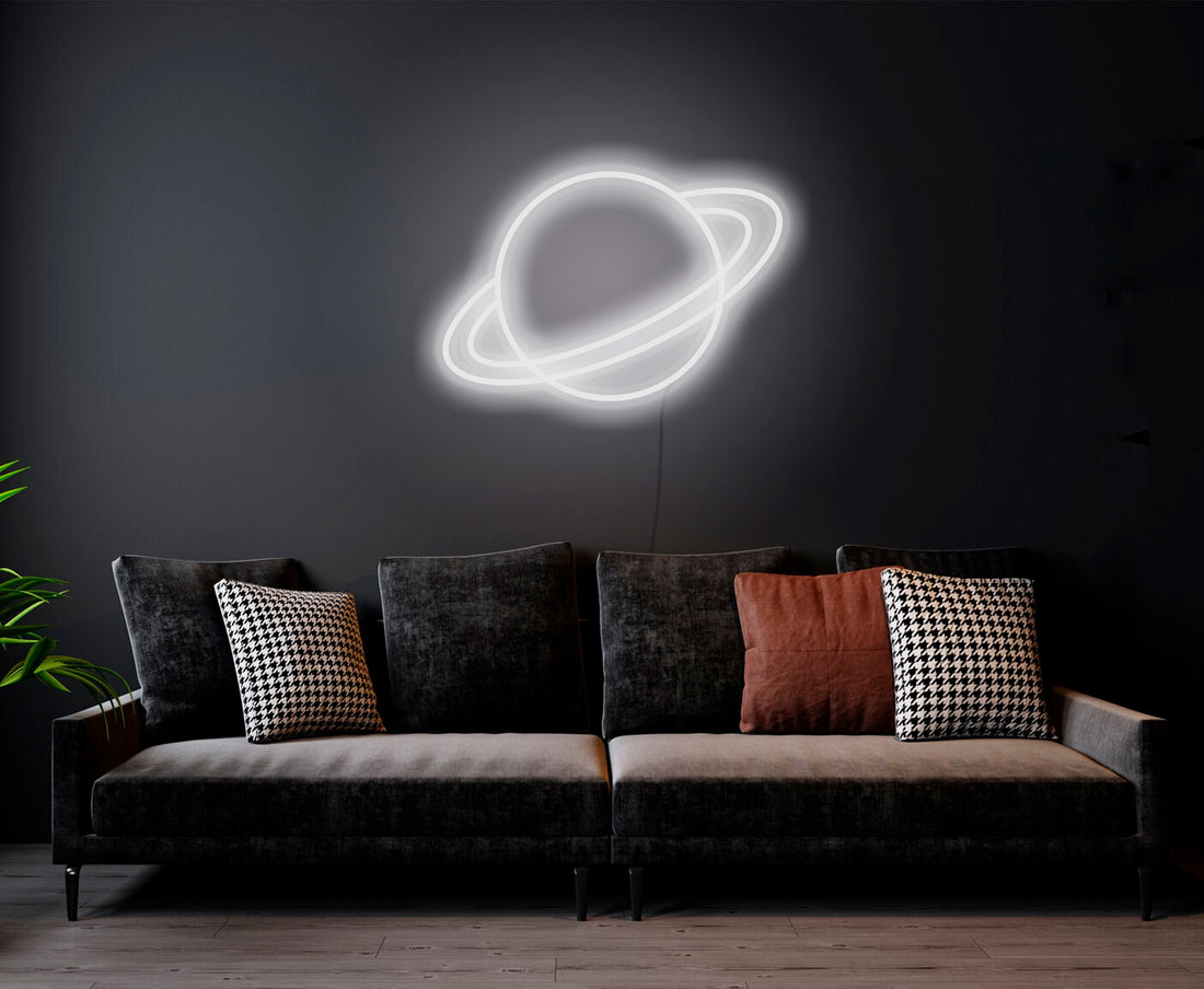 Saturn Planet - LED Neon Sign, Mutlicolour Neon Light Sign (LED), light decoration, Saturn Light, Kids room, Neon Jupiter, Neon wall mount