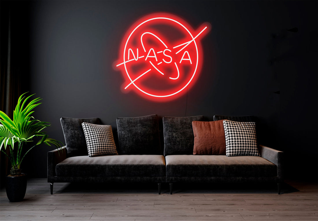 Nasa logo - LED Neon sign, Nasa neon sign, Nasa neon light, Nasa led sign, Nasa led neon sign,Nasa wall art,Nasa wall decor,Neon sign light