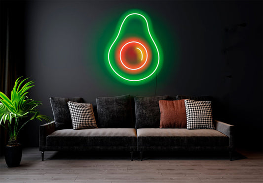 Avocado - LED Neon Sign, Wall Neon Decor, Custom Bedroom Decor, Led Neon Sign Avocado, Wall Hanging,Neon Light, Gift Vegan, Interior Design