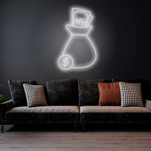 Cash Bag - LED Neon Sign | Neon Money Sign | Wall Decor | Neon Signs for Sale | Led Neon Lights | Neon Light Decor