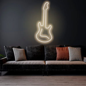 Guitar - LED Neon Sign , Home Interior Decor, Neon Lights, Bedroom neon sign, Neon sign wall decor