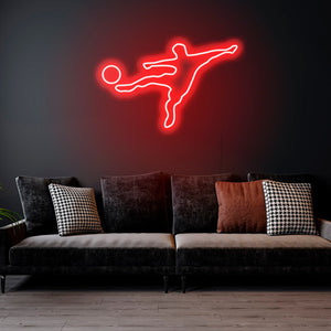 Soccer player - LED Neon Sign, Footballer wall decor Sport led neon sign Decor for kids room Sport signs Unbreakable neon sign