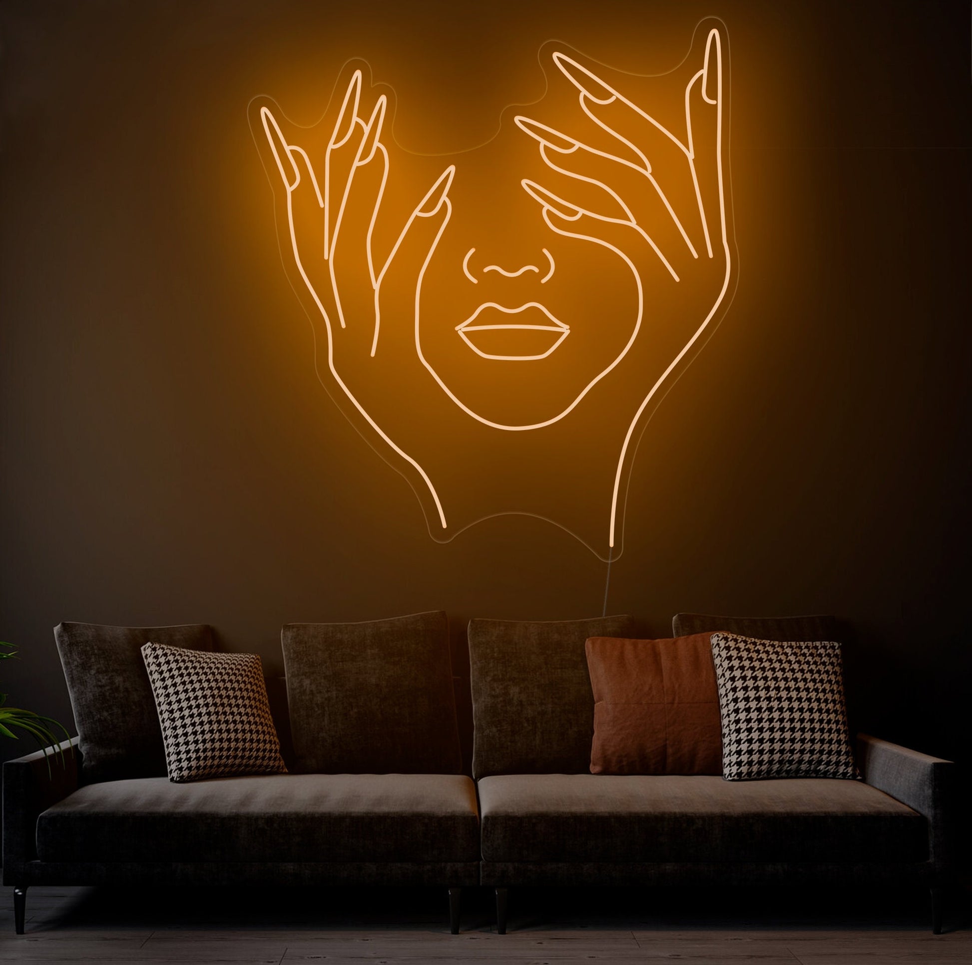 Hold Face - LED Neon Sign, Interior Decor, Room decor, Wall Decor, Custom Sign, Neon For Home