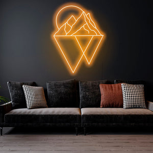 Mountains - LED Neon Sign, Interior Decor, Room decor, Wall Decor, Custom Sign, Neon For Home