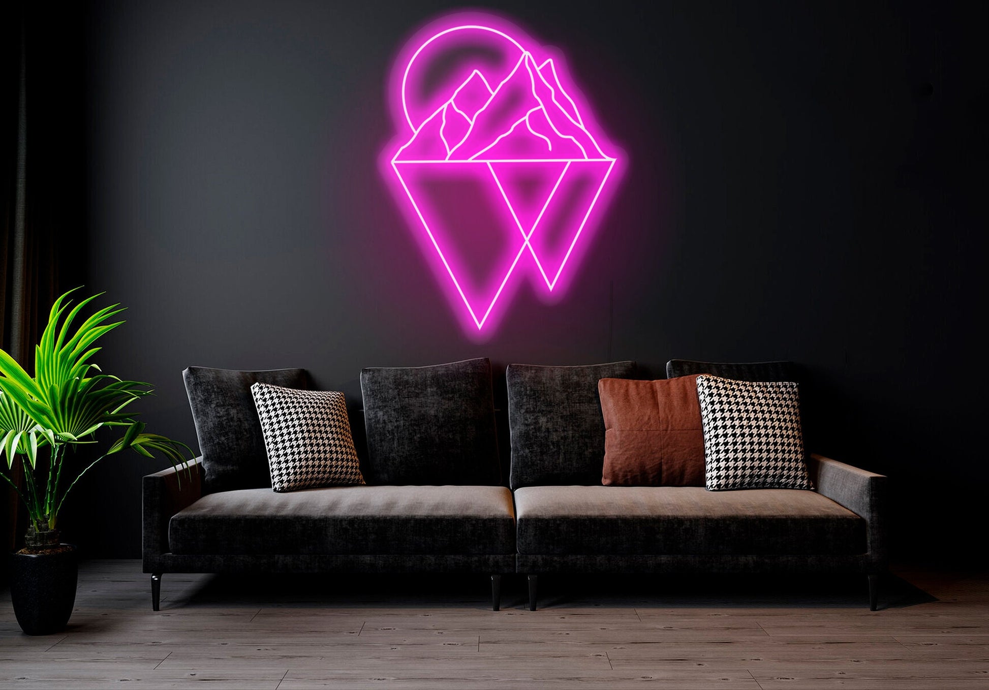 Mountains - LED Neon Sign, Interior Decor, Room decor, Wall Decor, Custom Sign, Neon For Home