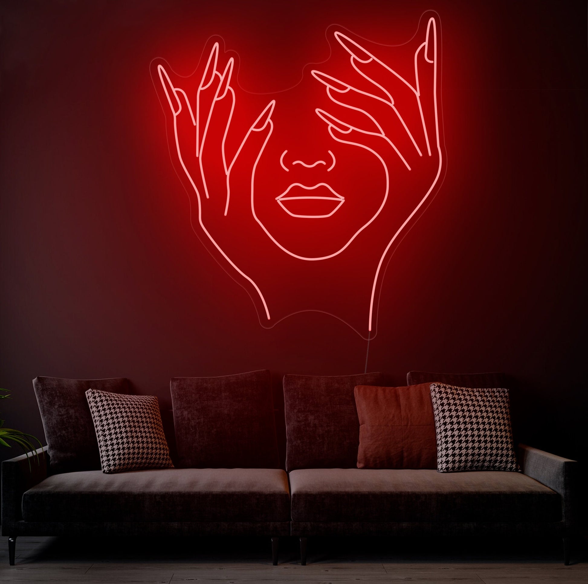 Hold Face - LED Neon Sign, Interior Decor, Room decor, Wall Decor, Custom Sign, Neon For Home