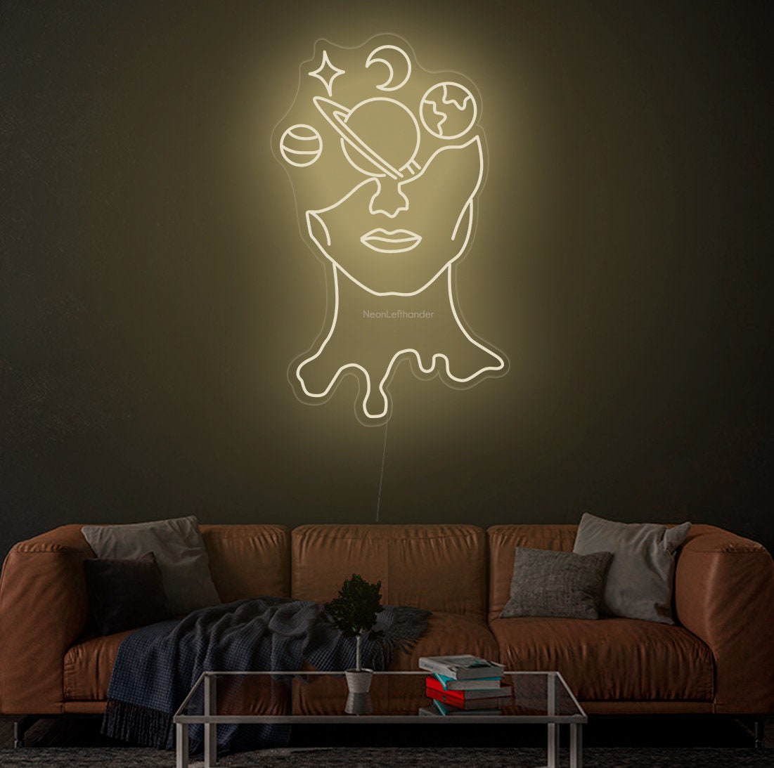 Space Face - LED Neon Sign, Interior Decor, Room decor, Wall Decor, Custom Sign, Neon For Home