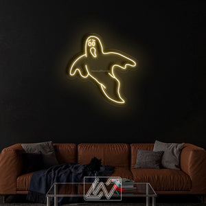 Halloween Ghost - LED Neon Sign, Spooky Halloween Led Decor, Scary Halloween, Halloween Light Decor, Custom Neon Sign
