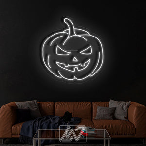 Halloween Pumpkin  - LED Neon Sign, Spooky Halloween Led Decor, Scary Halloween, Halloween Light Decor, Custom Neon Sign