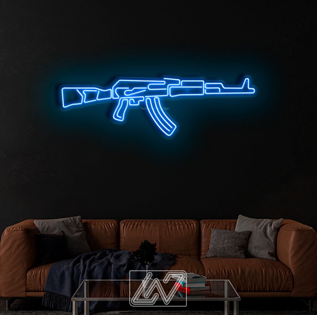 AK47 - LED Neon Sign, Interior Decor, Room decor, Wall Decor, Custom Sign, Neon For Home