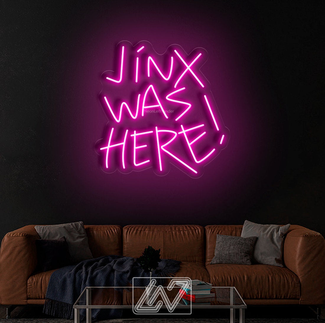 Jinx Was Here | Arcane - LED Neon Sign, cartoon Neon Sign, cartoonCharacter, Neon Game Zone,cartoon led sign,cartoon light sign,cartoon