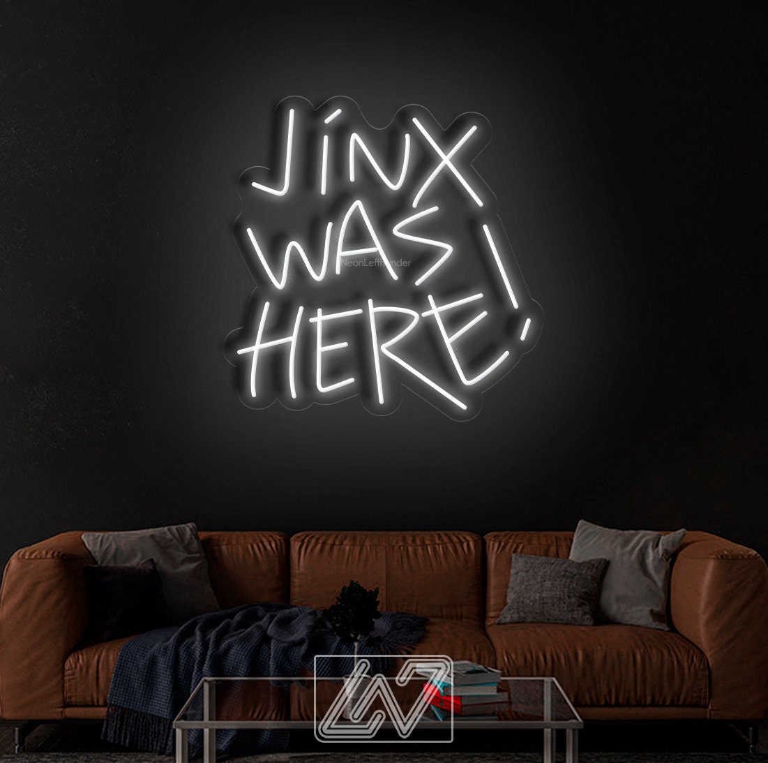 Jinx Was Here | Arcane - LED Neon Sign, cartoon Neon Sign, cartoonCharacter, Neon Game Zone,cartoon led sign,cartoon light sign,cartoon