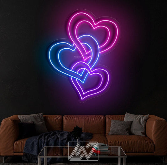 Heart Valentine Gift Personalized, Neon sign, Custom Neon Sign |Personalized Gifts | LED Neon | Wall Decor