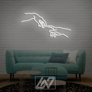 Hand of God - Neon Sign Light Office Living Room Interior Design Neon sign wall art Cuctom neon sign