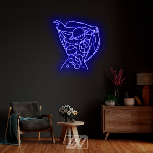 Space Body - Neon Sign Custom Sexy Woman Bedroom Party Bar Wall Room Decor LED Lady Neon light Wedding Personalized romance