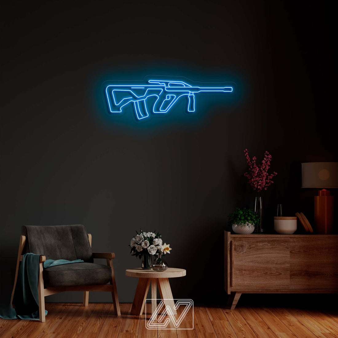 Steyr AUG - LED Neon Sign, Interior Decor, Room decor, Wall Decor, Custom Sign, Neon For Home