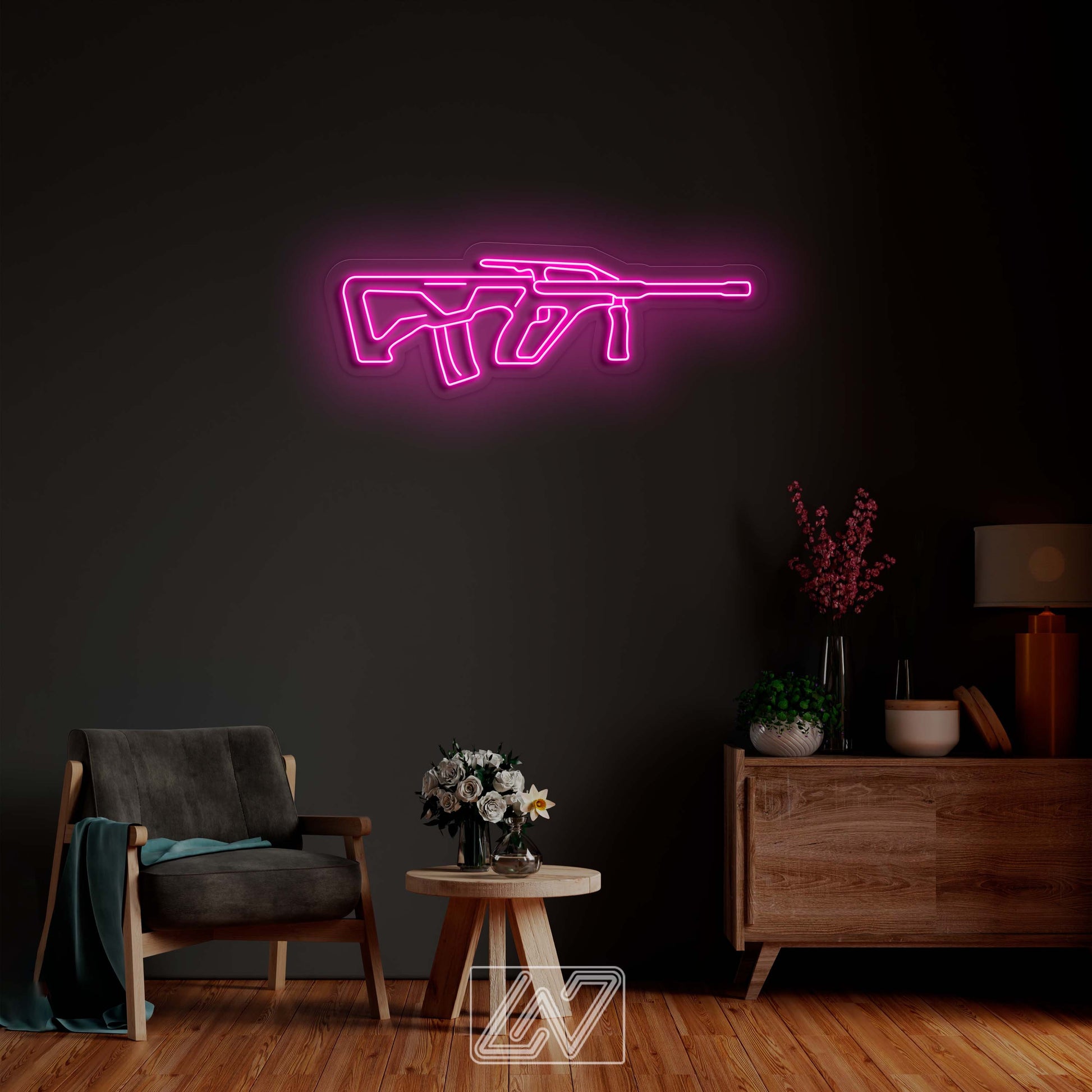 Steyr AUG - LED Neon Sign, Interior Decor, Room decor, Wall Decor, Custom Sign, Neon For Home