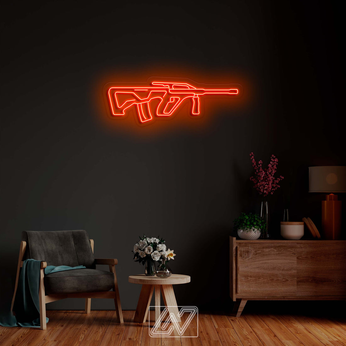 Steyr AUG - LED Neon Sign, Interior Decor, Room decor, Wall Decor, Custom Sign, Neon For Home