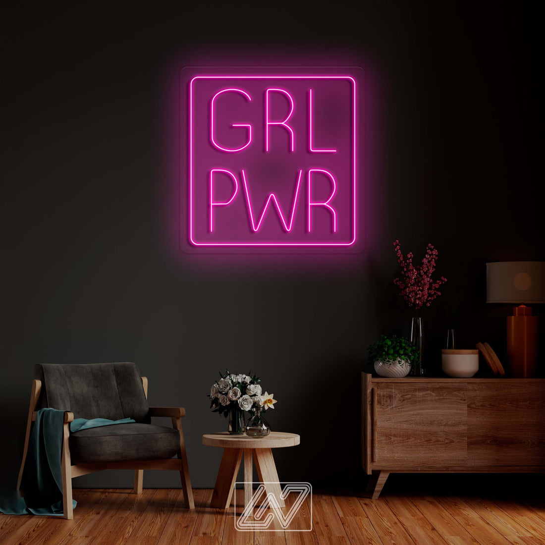 GRL PWR - LED Neon Sign, Girl Neon Sign,Neon Sign Bedroom, Custom Neon Sign, Bar Nightclub Party Decor Neon