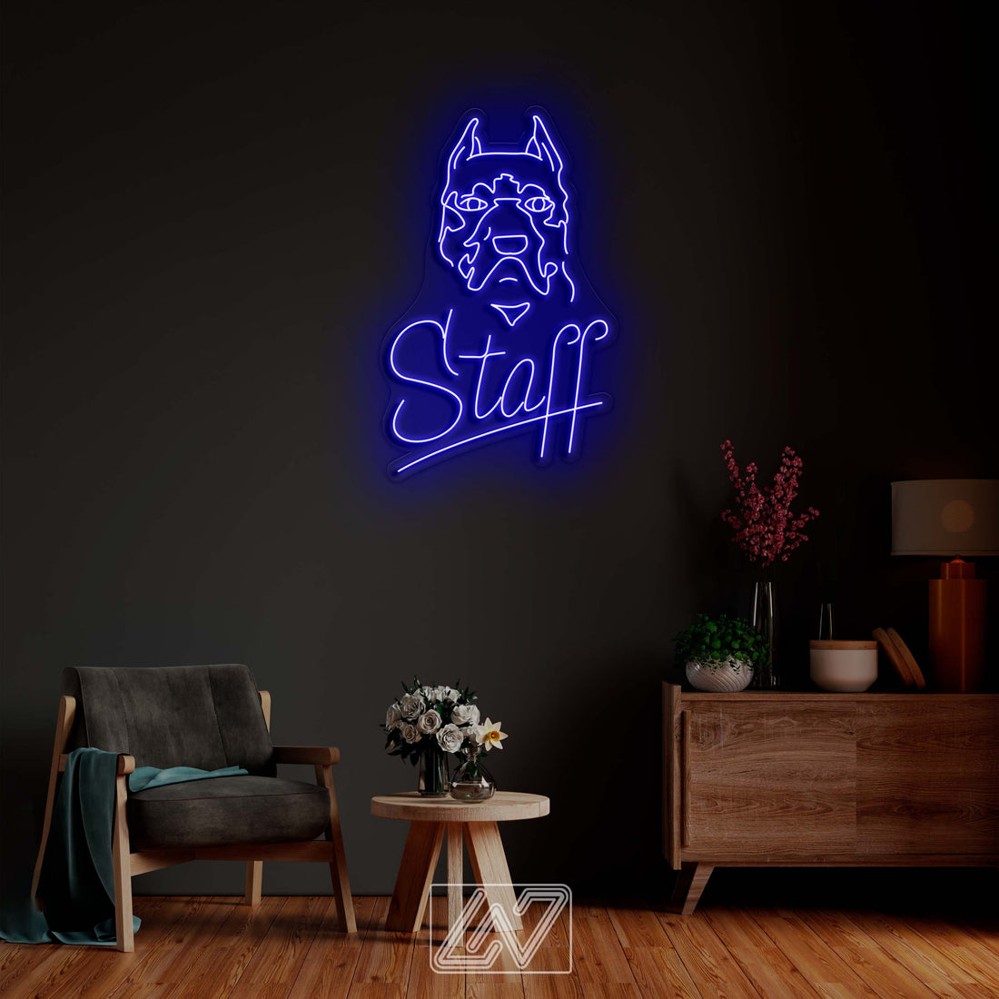 Stafford- LED Neon Sign, Dog Neon Sign, Custom Neon Sign, Pet Neon light, Dog Home Decor, Neon Sign for Bedroom,Staffordshire bull terrier