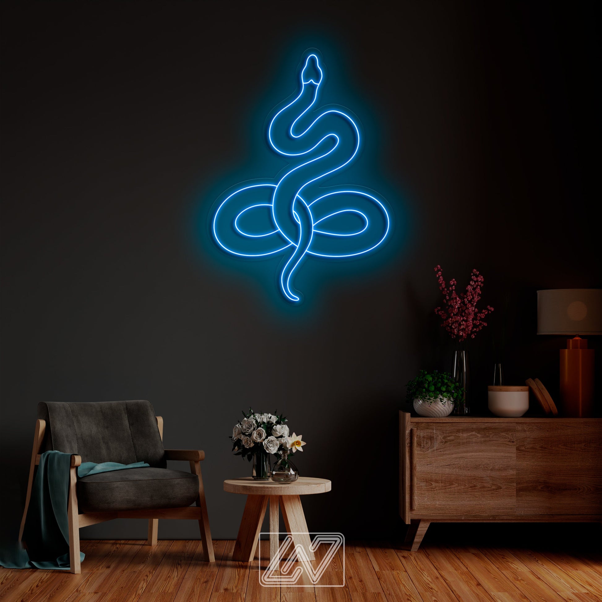 Snake - LED Neon Sign, Animal Neon Sign, Custom Neon Sign, Snake Neon light, Animal Home Decor, Neon Sign for Bedroom