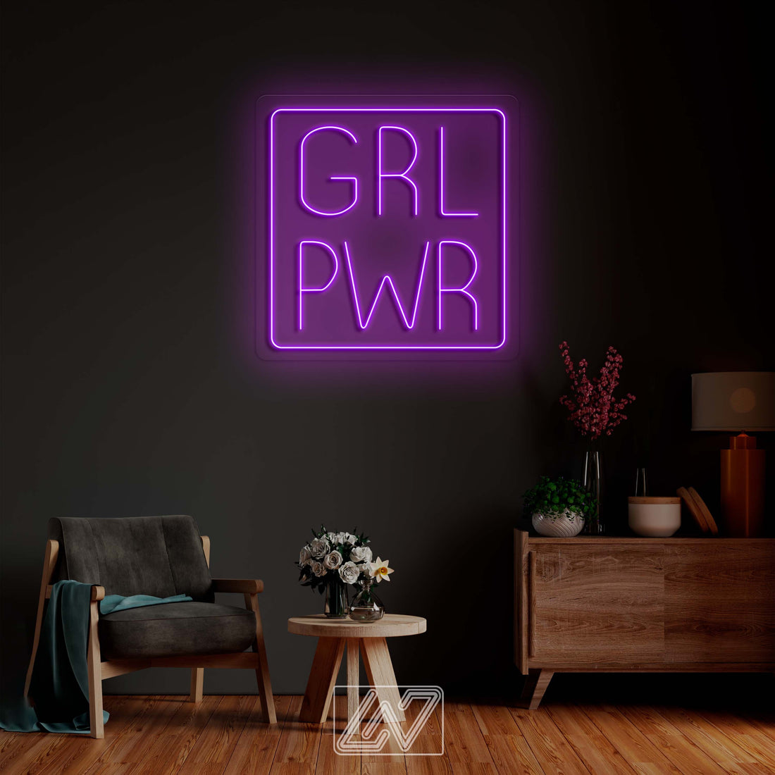 GRL PWR - LED Neon Sign, Girl Neon Sign,Neon Sign Bedroom, Custom Neon Sign, Bar Nightclub Party Decor Neon