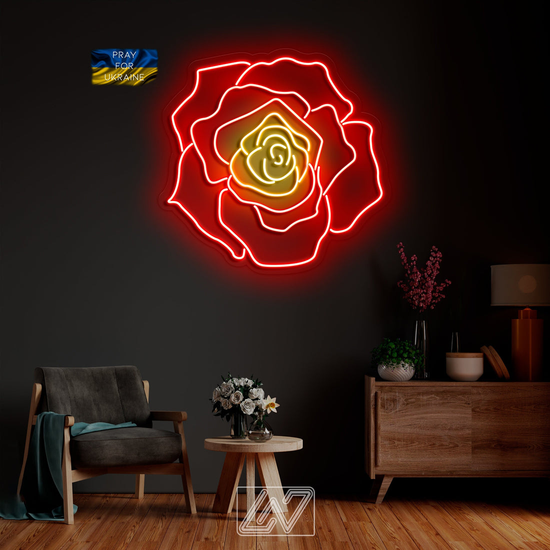 Rose - Neon Sign Custom Flower Led Neon Light Sign for Bedroom Home Wall Party Decor Girlfriend Gift Wedding Party Decorations