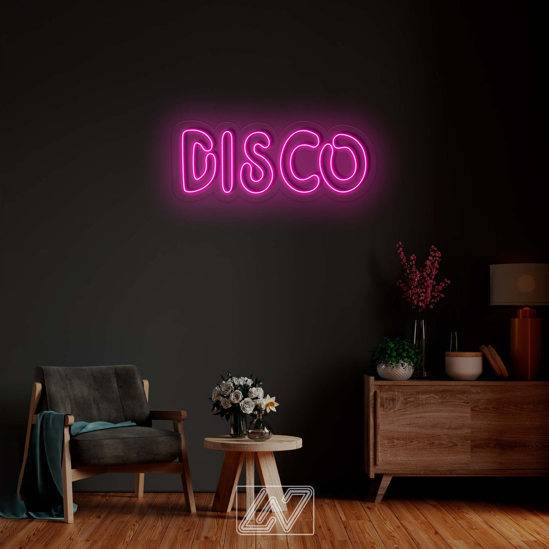 Disco Neon Sign - LED Neon Sign,Disco neon light,Disco sign,Music neon sign,Neon sign wall decor,Neon light sign for wall, Dance Party Bar