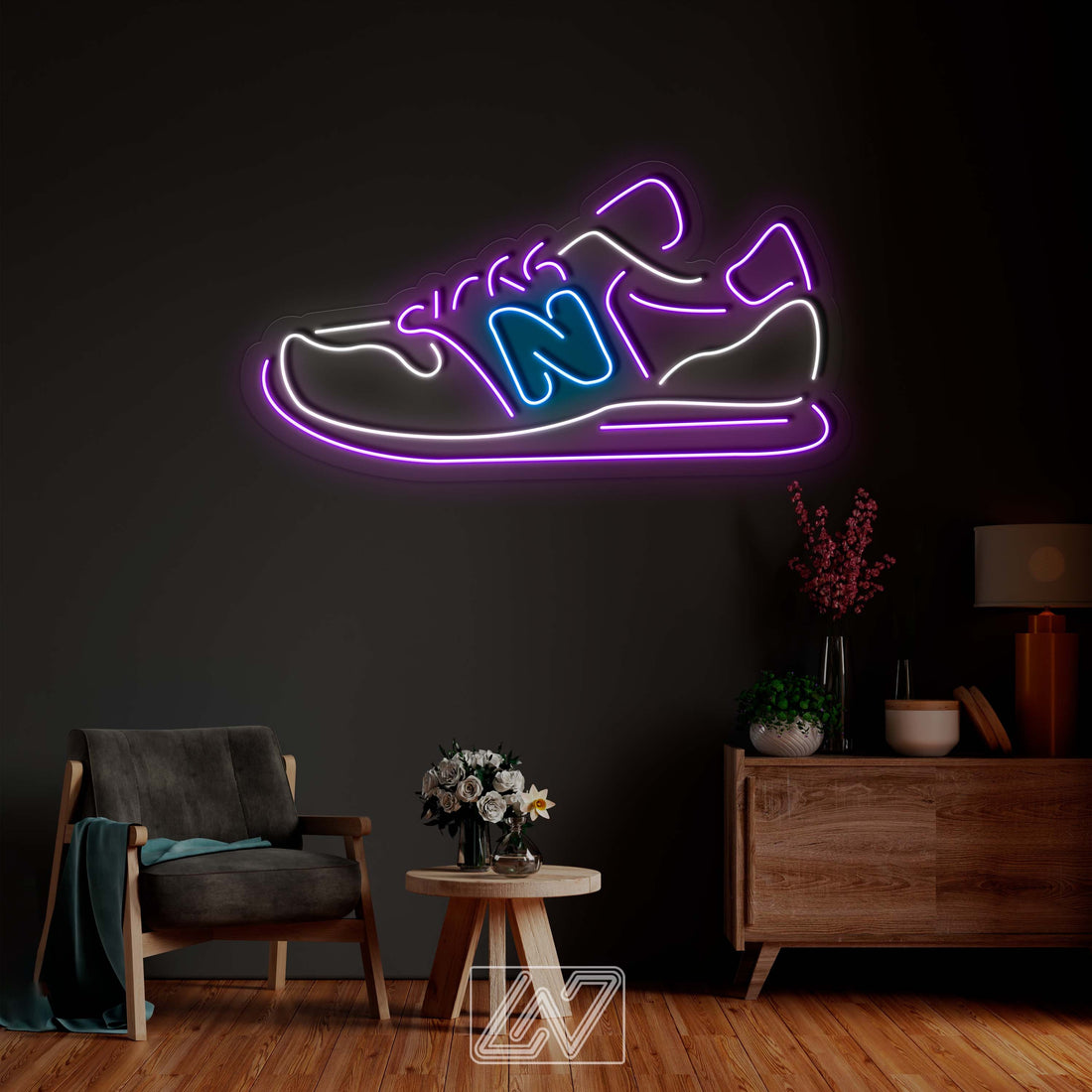 Sneaker - Neon Sign, Sneakerhead Room Led Sign, Shoes Led Sign, Sneaker Leds, sport shoe for the , home, bedroom, cafe, office, living room