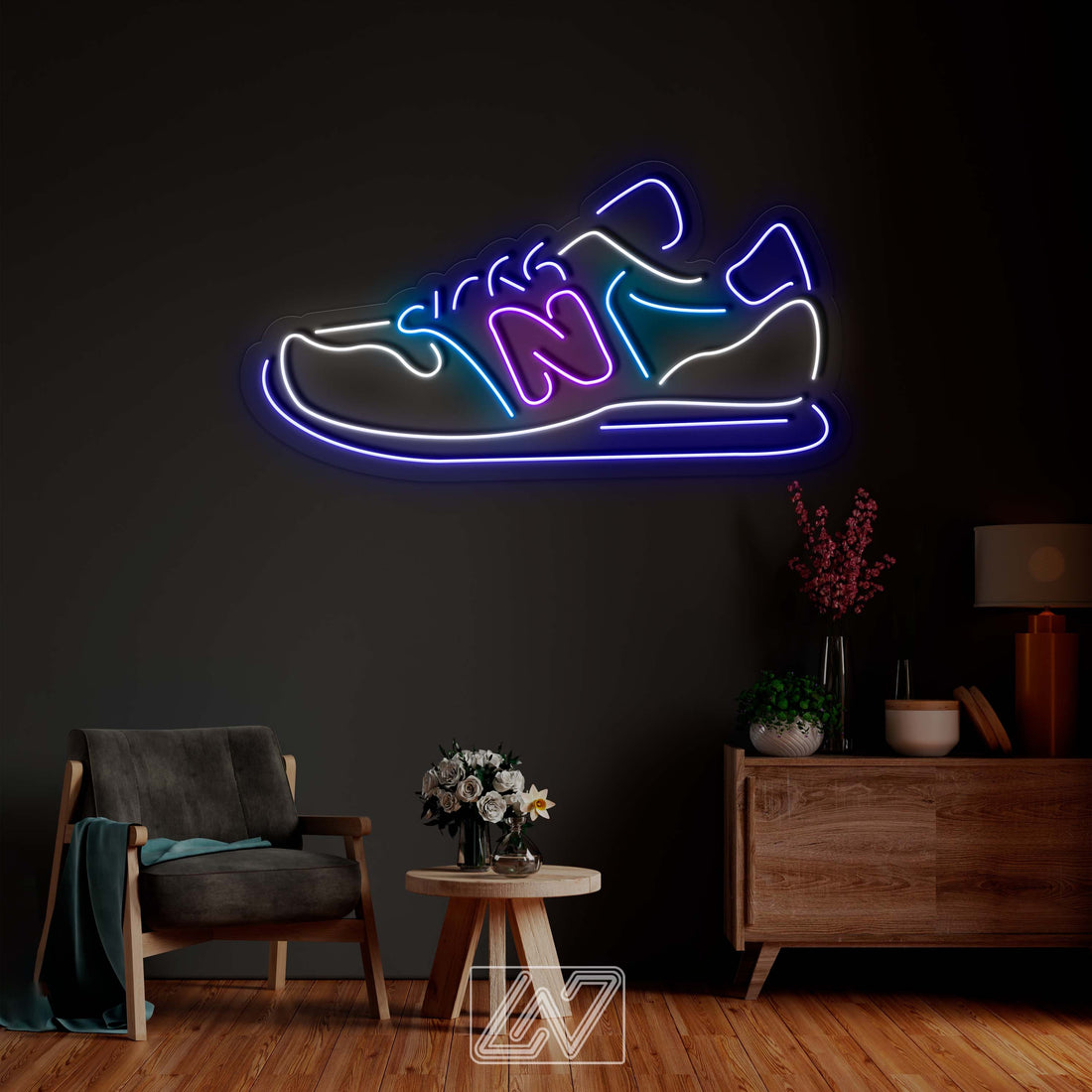 Sneaker - Neon Sign, Sneakerhead Room Led Sign, Shoes Led Sign, Sneaker Leds, sport shoe for the , home, bedroom, cafe, office, living room