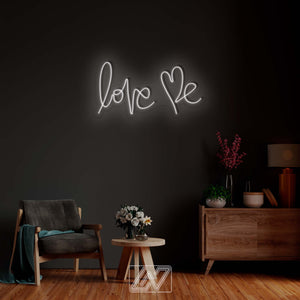 Love Me - LED Neon Sign, Wedding Neon Sign, Neon Sign Bedroom, Neon Sign Art, Neon Sign Bar, Neon Light, Led Neon Sign