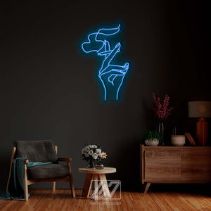 Hand With a Cigarette - LED Neon Sign,  Smoking Girl Led Signs, Smoking Girl Neon Signs, Woman With a Cigarette, Nails Neon Sign