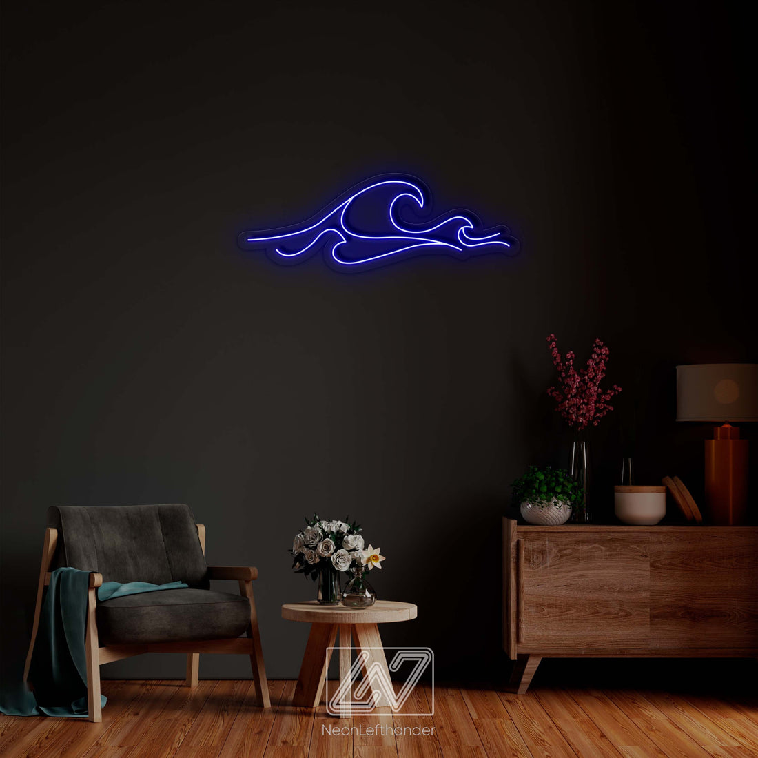 Wave - LED Neon Sign, Sea Led Neon Sign, Water Neon Sign, Nature Neon Sign, Ocean Neon, Bedroom Light, Marine Neon Sign, Aquatic Neon Sign