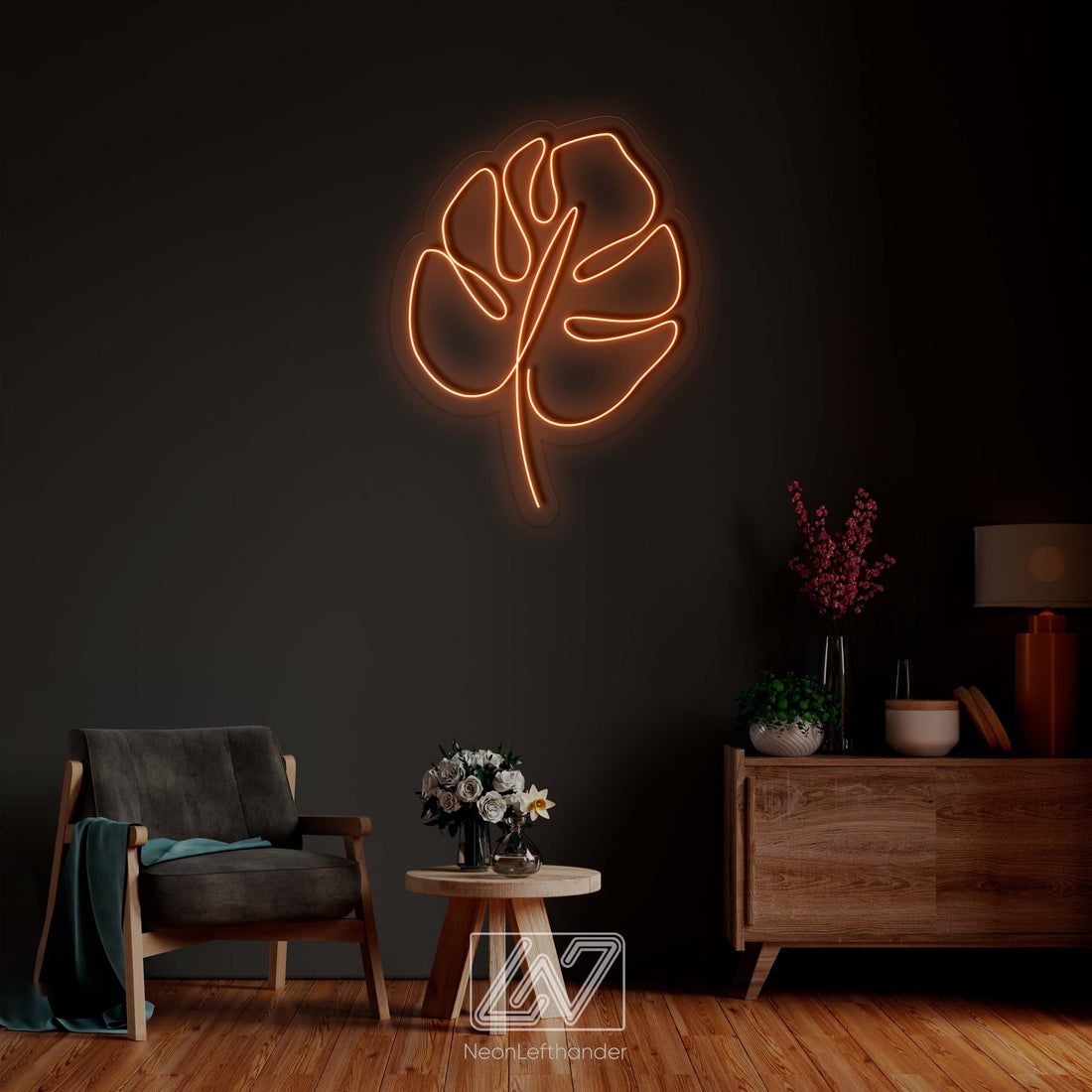 Monstera Leaf - LED Neon Sign,Gift,Wall Decor,Custom Sign,Neon Business Sign,Neon Company Logo,Bright Neon Lights,Neon Workplace Signs