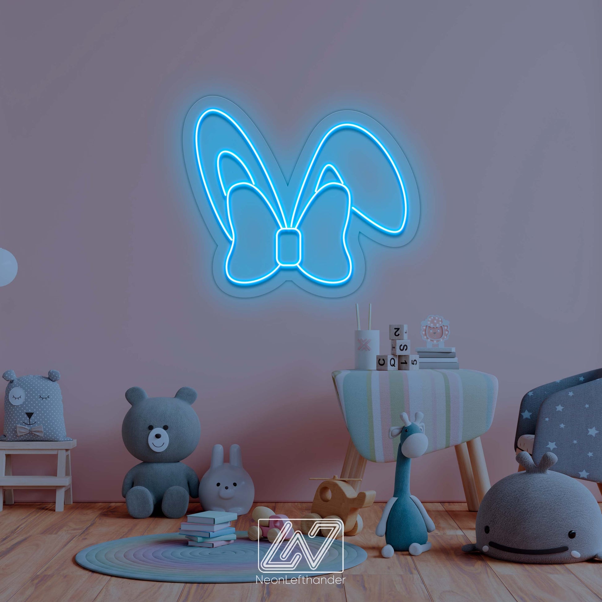 Bunny Ears - Neon Fairytale in Your Room! Neon Sign Gift for a Child&#39;s Room