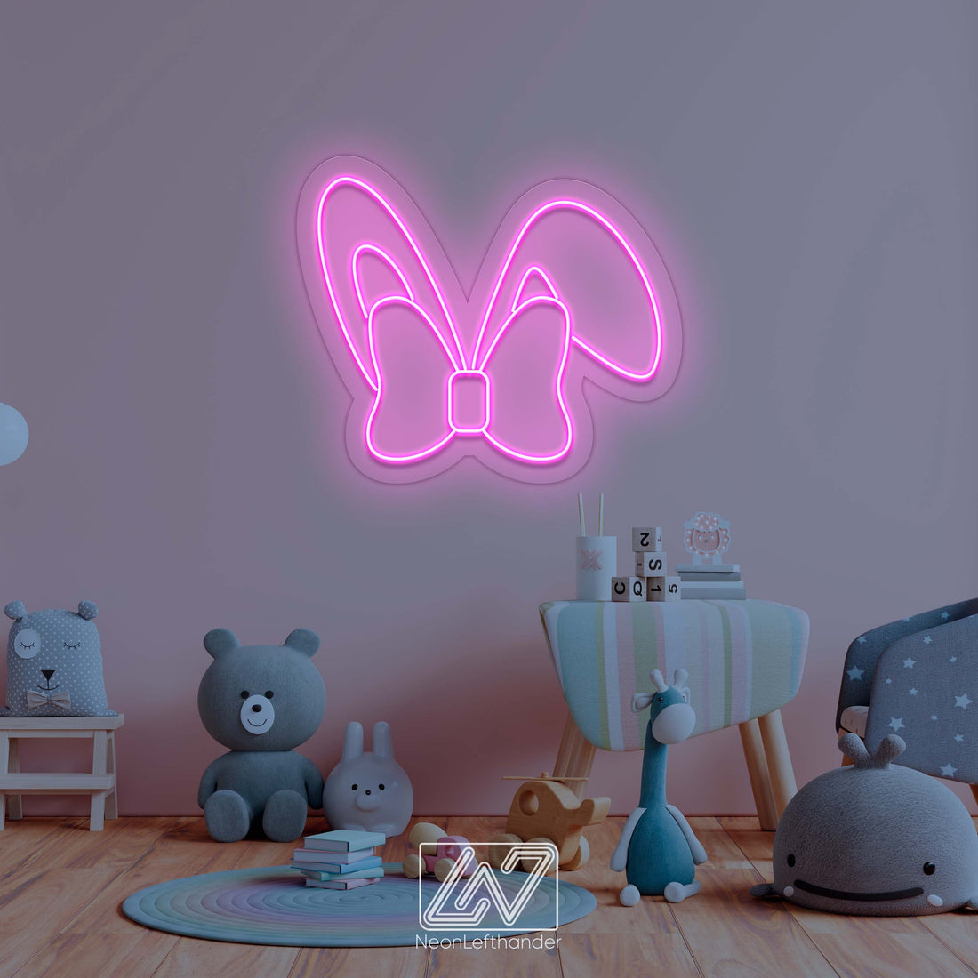 Bunny Ears - Neon Fairytale in Your Room! Neon Sign Gift for a Child&#39;s Room