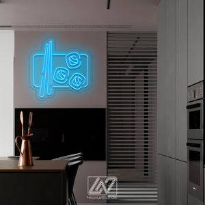 Sushi - LED Neon Sign, Sushi Bar Neon Decor, Unique Gift for Sushi Lovers, Kitchen Wall Light Art