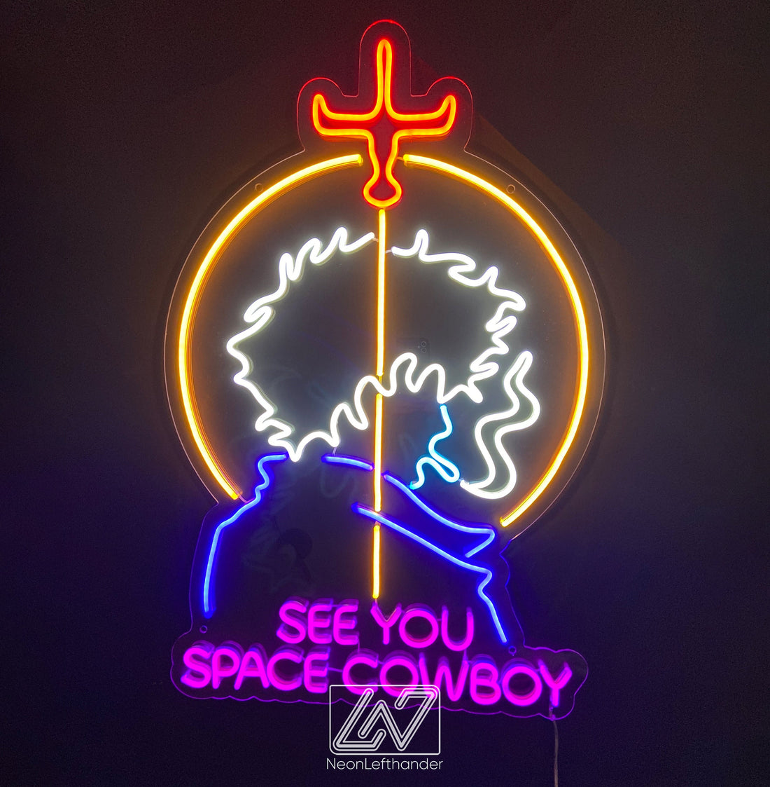 Cowboy - LED Neon Anime Wall Art, Anime, Cartoon Character, Game Room Light, Personalized Gifts, Kids Room Decor, See You Space Cowboy