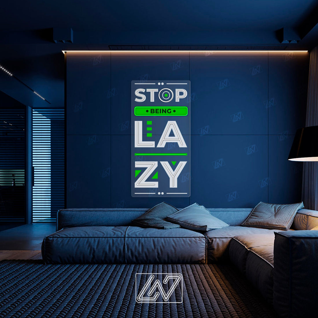 Stop Being Lazy - LED Neon Sing, Inspiration Neon Sign, Neon Sign Bedroom, Motivation Quote Led Sign