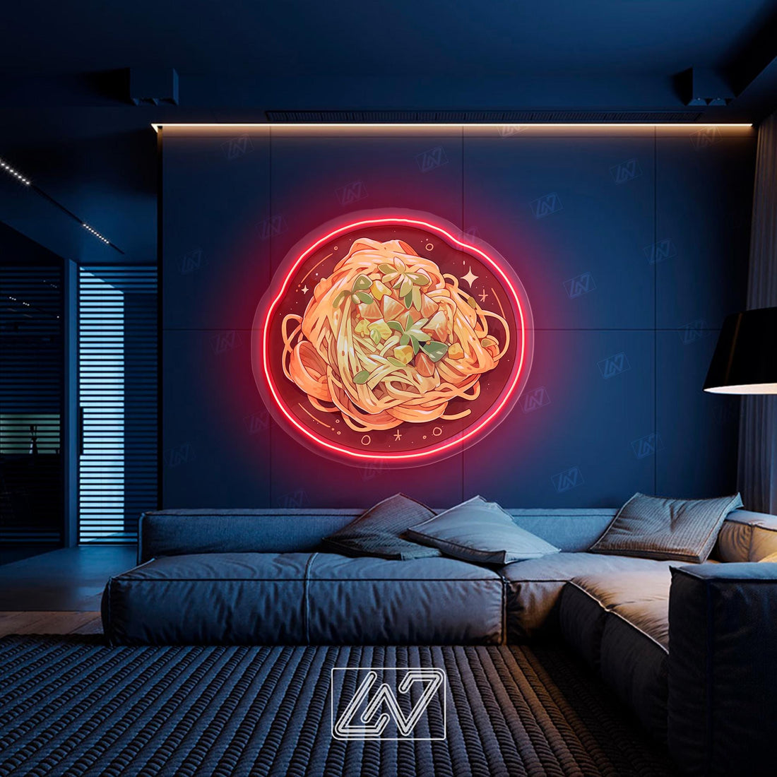 Delicious Pasta - LED Neon Sign with UV Print, Food Neon Sign, Kitchen Neon Sign