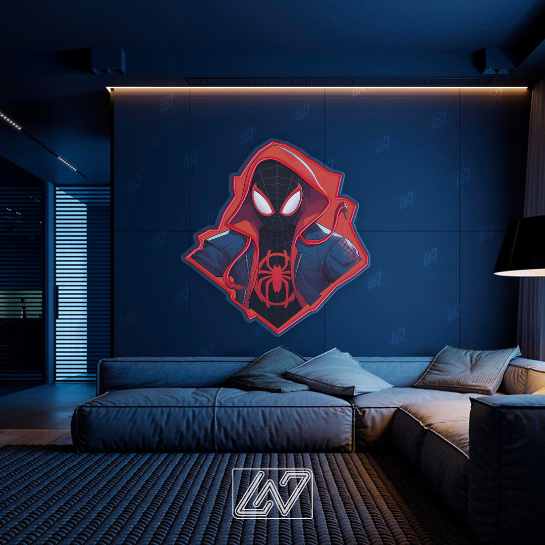 Superhero Сharacter- LED Neon Movie Sign with UV Print Art, TV Show, Cartoon Character, Game Room Light, Personalized Gifts